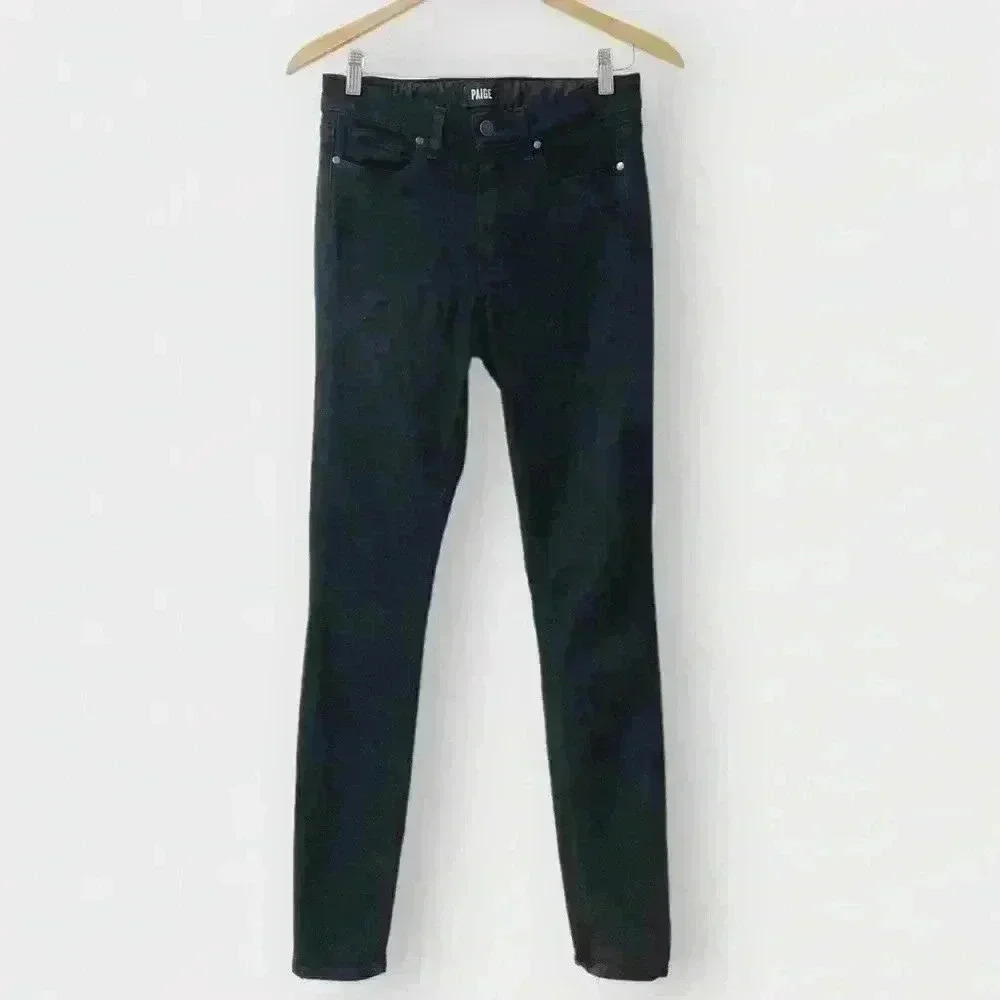 PAIGE Hoxton Ultra Skinny Black Jeans, Size 27